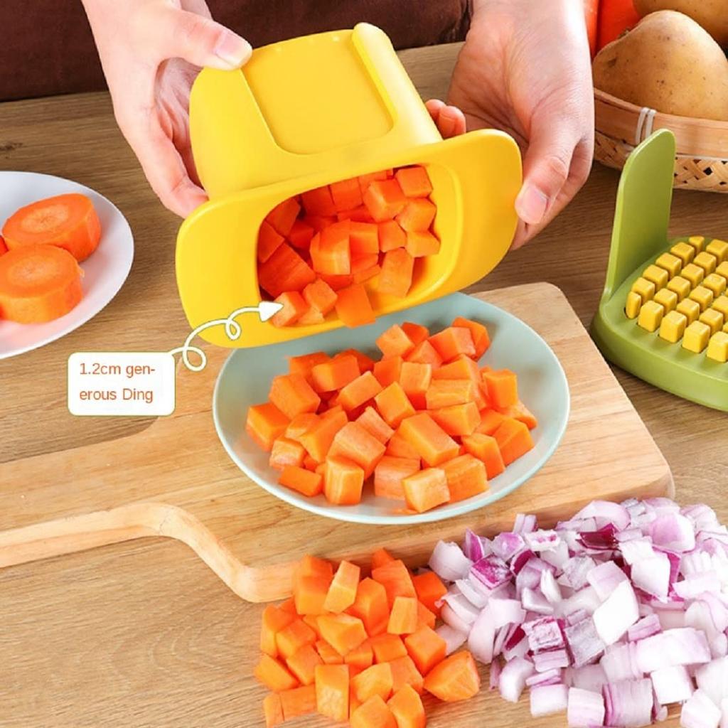 Multifunctional Vegetable Chopper Dicer With Container Manual Pressure Food Slicer Steel Stainless Cutter for Cucumber Carrot
