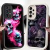 Pink Skull Pattern Soft Shell Case for Samsung Galaxy A23 A12 A33 A14 A56 A34 A24 A13 A32 A16 A36 A26 A22