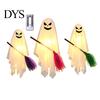 Multi Mode Lighting Ghost Halloween Lighted Hanging with Broom Decor, Flying Broomstick Ornaments Remote Control Party Lights Lights, 8 Modes & Timer,