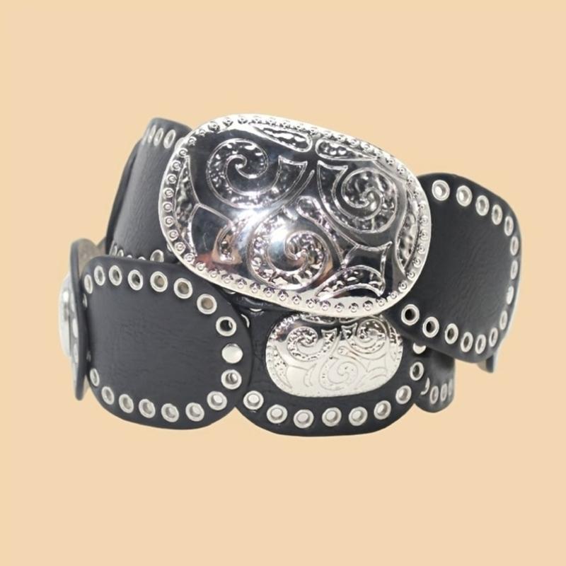Classical American Style PU Decorative Belt For Men And Women Practical Waist Belt Adjustable Fashion Accessory