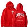 Jesus The Way The Truth The Life Christian Religious Hoodies Men's Fashion Retro Sweatshirt Oversized Long Sleeve