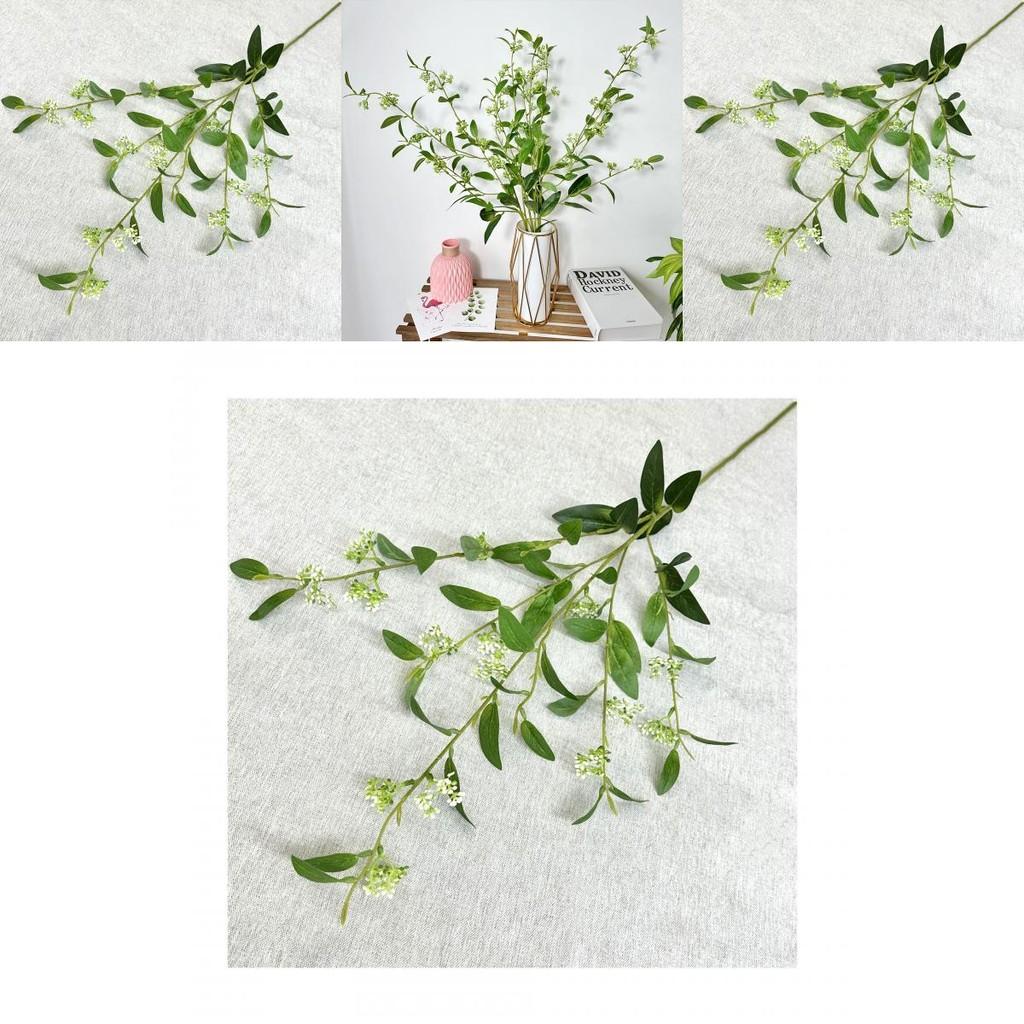 Wintergreen Fake Pearl Decor With Artificial Leaves For Wedding Celebrations And Home Decor