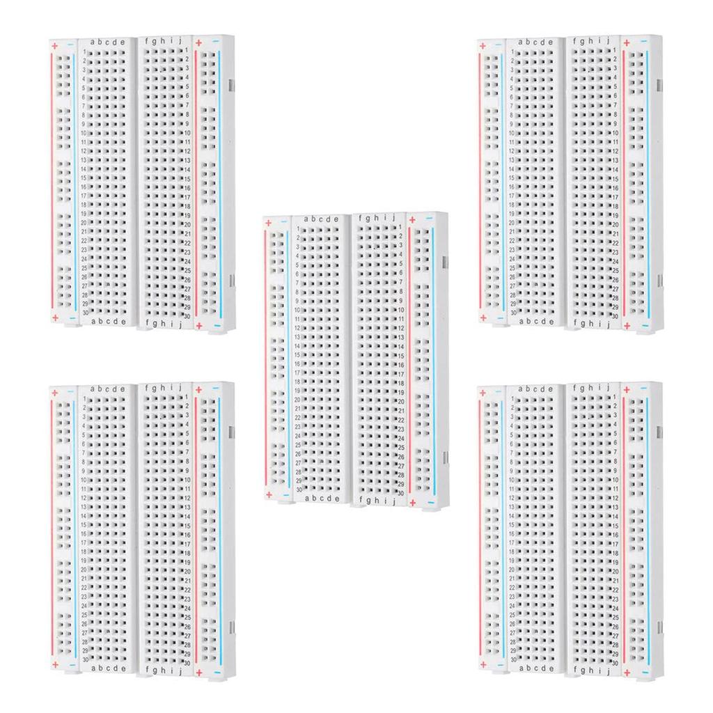 Samcos 400 Set of 400 Tie Mini Breadboard for with Adhesive Tape Breadboard, Holes, 5, Points, Arduino, Electronics,