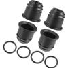 Motoforti Fuel Injector Nozzle Holder Spacer, for Toyota 4Runner 96-01, Plastic, with 4 O-Rings, NO.9056110018/9030119006, Black, 4pcs