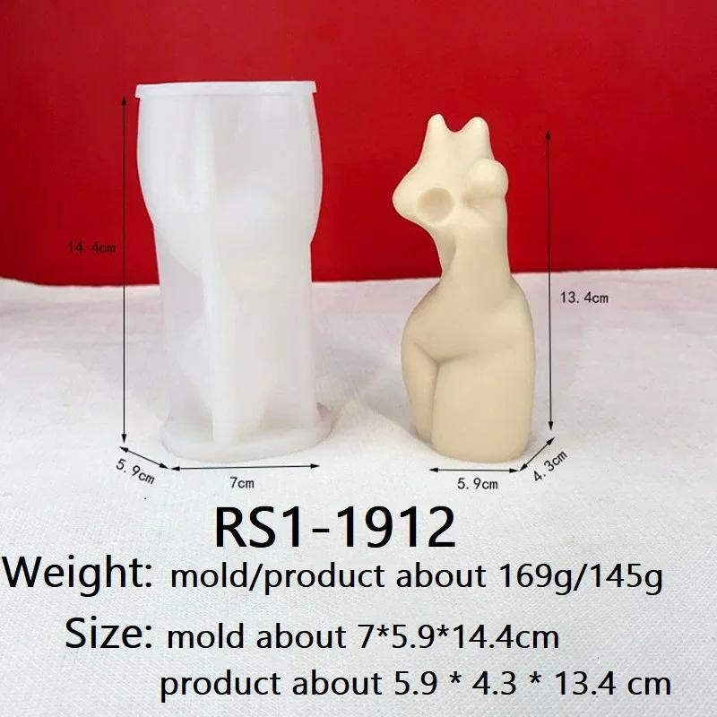 2024 Molde de Silicona para Vela de Mujer de Medio Cuerpo DIY Simple Abstracto Ornamento de Arte de Cuerpo Humano Molde de Silicona de Resina Molde de Yeso Molde para Jabón