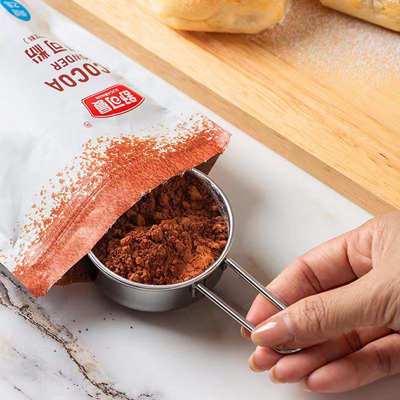 Stainless Steel Flour Sieve Fine Mesh Strainer Baking Flour Sifter With Handle Handheld Coffee Powder Mesh Sieve Baking Tools