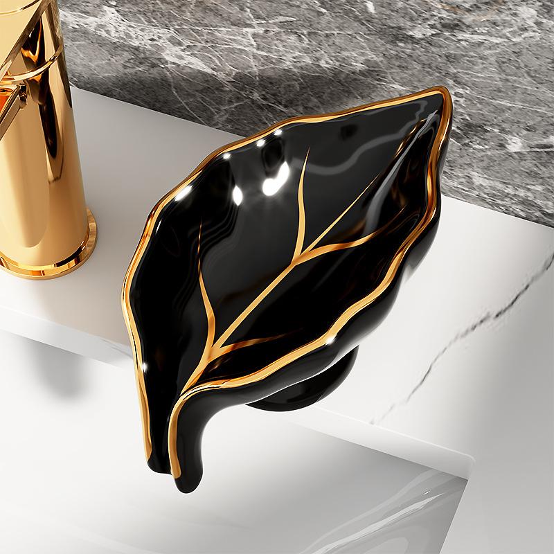 Ceramic Soap Dish Drain Tray Bathroom Soap Holder Dish Storage Plate Tray Drain Soap Holder Bathroom Shower Supplies