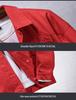 Men's Casual Watermelon Red Loose Fit Denim Jacket