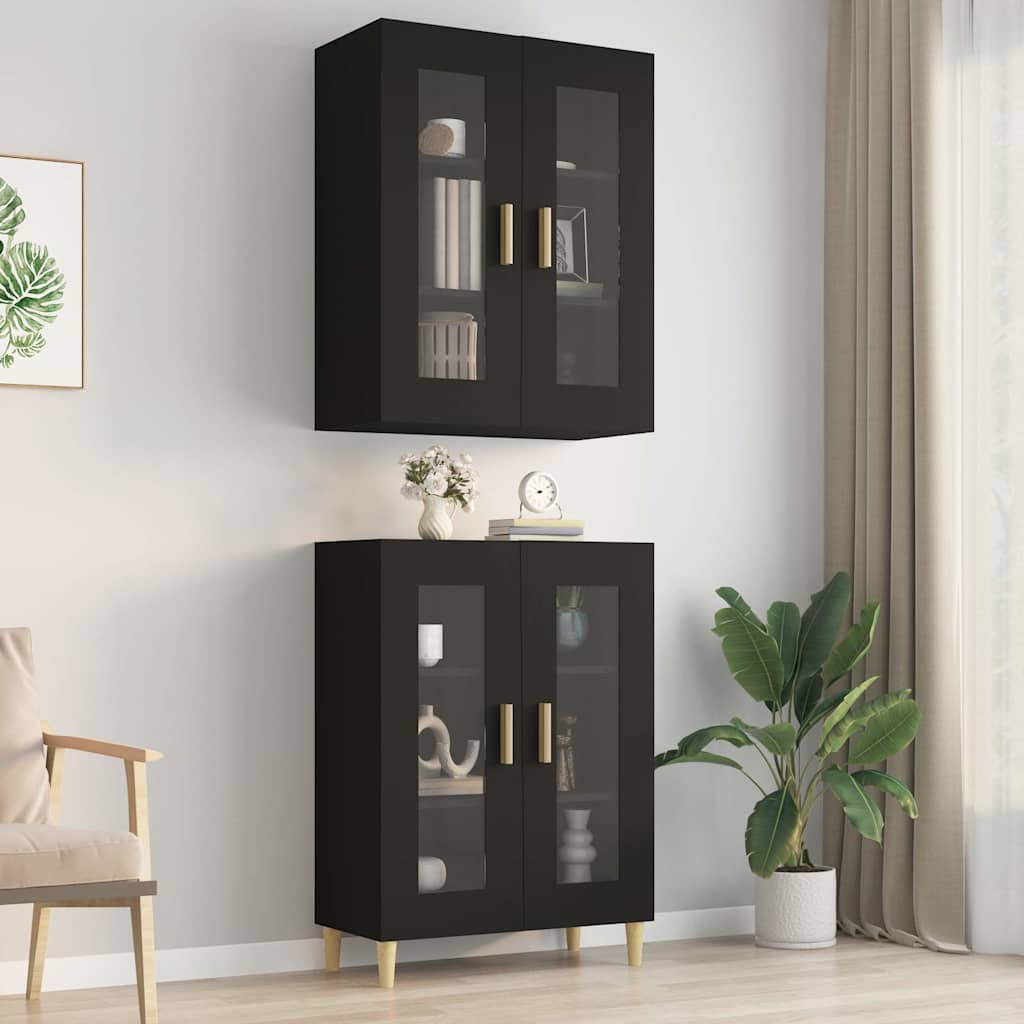 Hanging Cabinet Black 69.5 x 34 x 90 cm