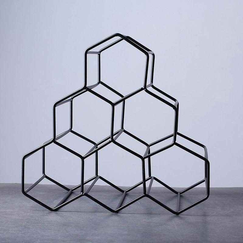 Creative Wine Rack Metal Ornaments Light Luxury Living Room Dining Table In Dining Room Wine Cupboard Home Decorations