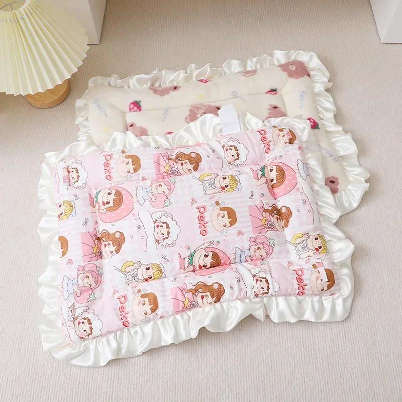 1PC Double sided Pet Sleeping Mat Dog Bed Cat Bed Soft Hair Thickened Blanket Pad Fleece Home Washable Warm Blanket Pet Supplies