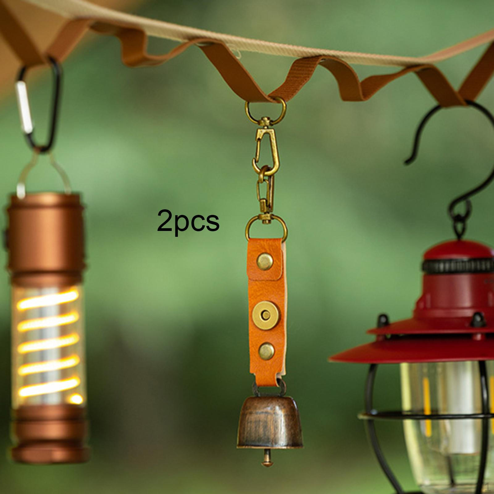 

2 Bear Bell Ornaments, Warning Bells for Outdoor Activities Such As Camping And Mountaineering Caramel