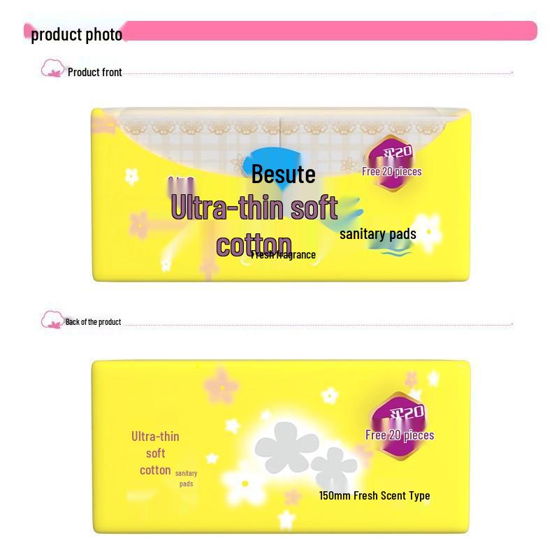 Bei Shu Fragrant Ultra-Thin Cotton Panty Liners for Women - Daily Use, 150mm, Value Pack of 120