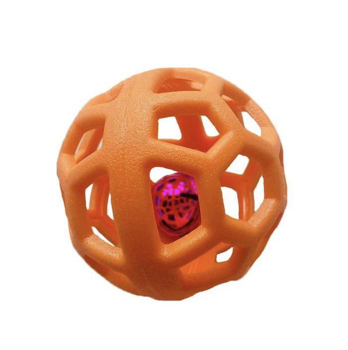 Interactive TPR Hollow Bell Ball for Pet Dog Training and Teeth Cleaning