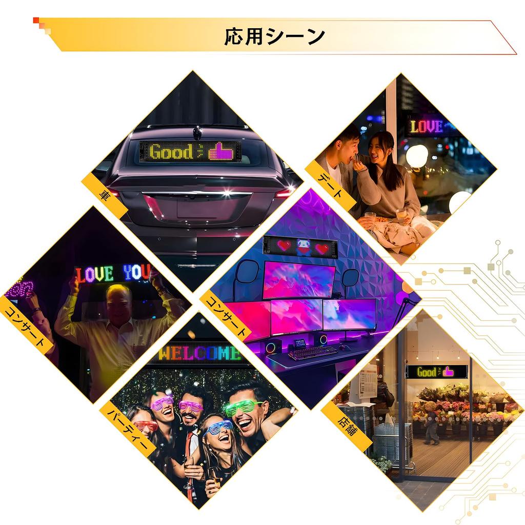 Auto Ďáblovo oko Velký flexibilní LED displej s programovatelným pixlovým ovládáním Ďáblova oka a dálkovým ovládáním, USB, prachotěsný a DIY vlastní displej zpráv