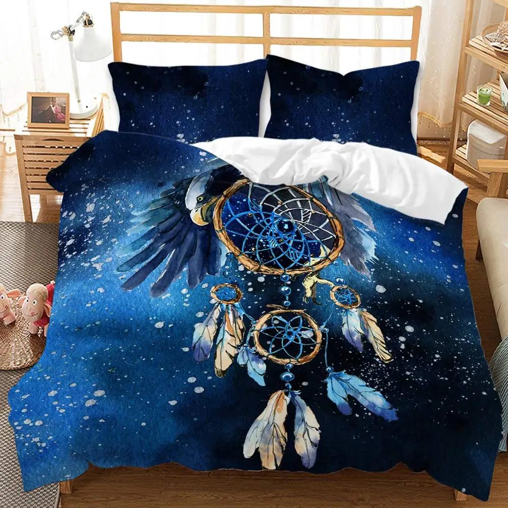 3pcs Bedding Set Dreamcatcher 3D Printed Cozy Duvet Cover King Queen Twin Single Size Birthday Gift Boy Kid Bedroom Decoration