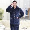 Men's Winter Coral Fleece Padded Sleepwear Set