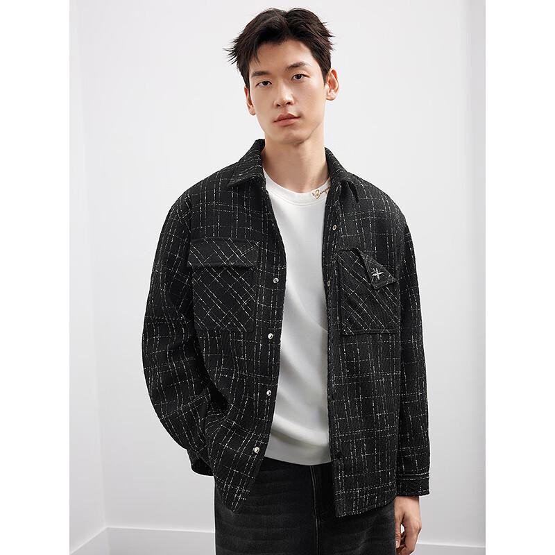 GXG Men's Chic Retro Plaid Long Sleeve Jacket