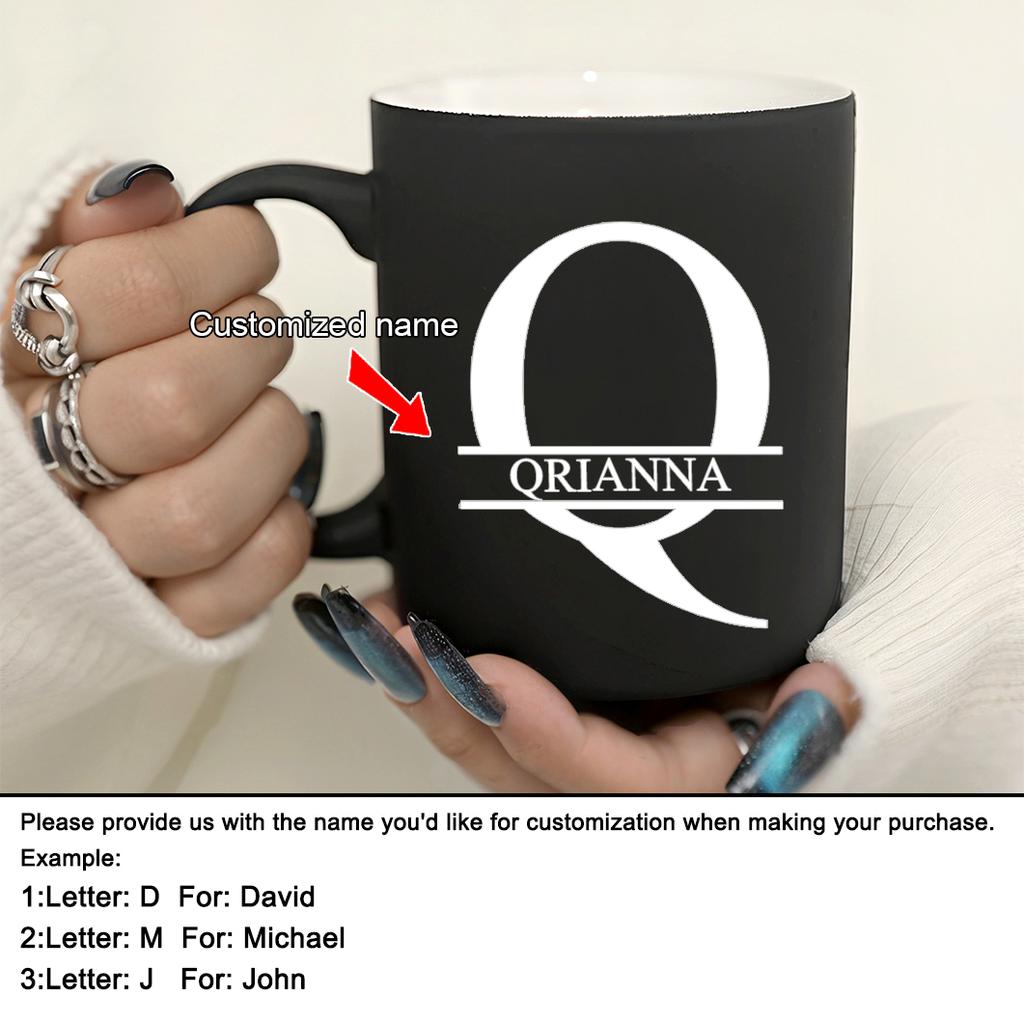 11oz Personalizowany Kubek do Mleka z Czarnym Napisem Dla Kawiarni, Ceramiczny Kubek do Kawy, Kubek do Picia, Filiżanka do Herbaty, Prezenty Świąteczne