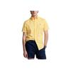 Polo Ralph Lauren Ss24 Solid Color Logo Embroidered Single-Breasted Short Sleeve Shirt Men shirts Yellow MNPOWOV1N820758-700