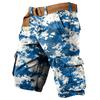 Men's Independence Day Printed Multi Pocket Workwear Shorts