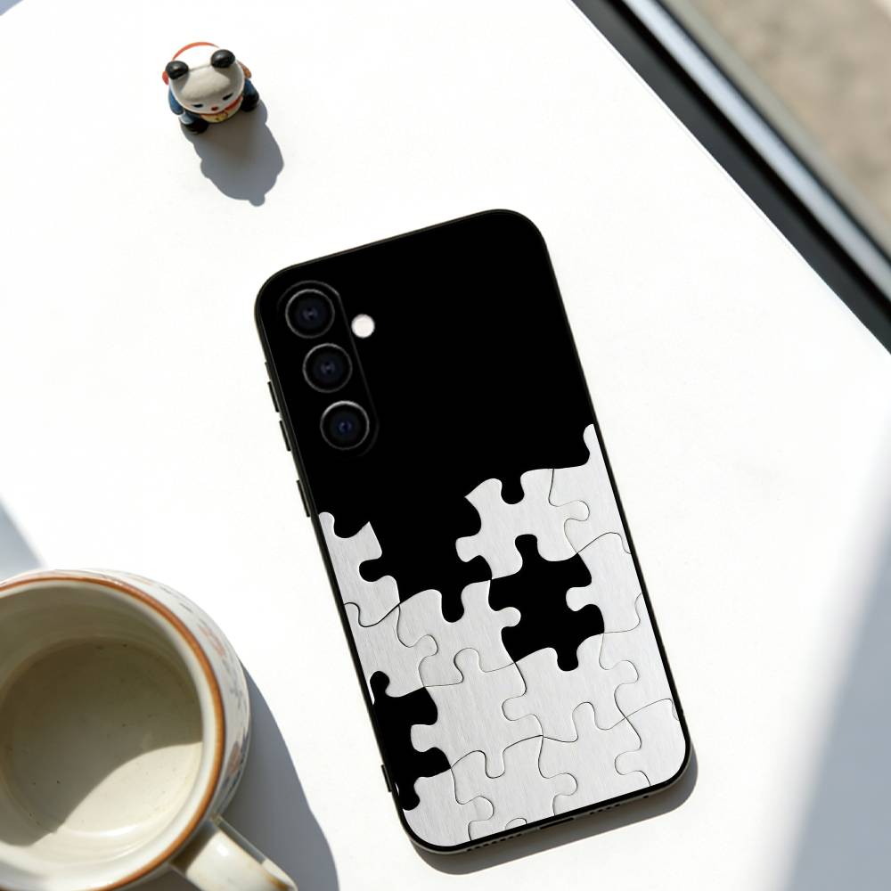 

Puzzle piece Phone Case For Samsung Galaxy A73,A72,A71,A70,A53,A52,A51,Others Soft Black Cover Samsung a13 5g