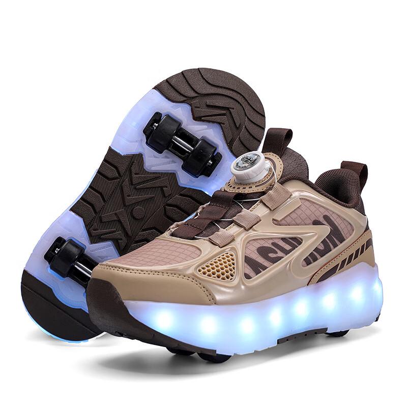 Junshi Girls  USB Charging LED Roller Shoes