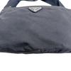 PRADA Triangle logo Shoulder Bag Nylon black Women Used