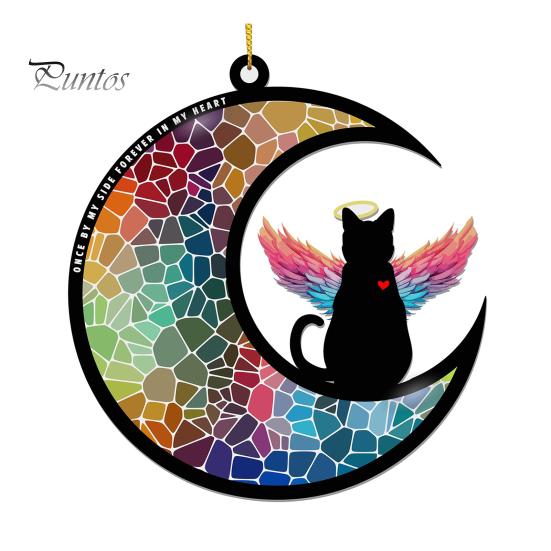 

Мемориал для домашних животных «Ловец солнца», персонализированный мемориальный кулон для домашних животных, украшение для акрилового окна, подвесной «Ловец солнца» для кошек и собак Cat