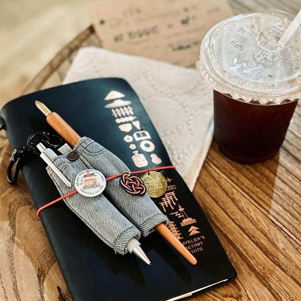 Denim Denim Pen Holder Jean Pants Planner Clip Retro Pencil Holder Charm Journaling Supplies
