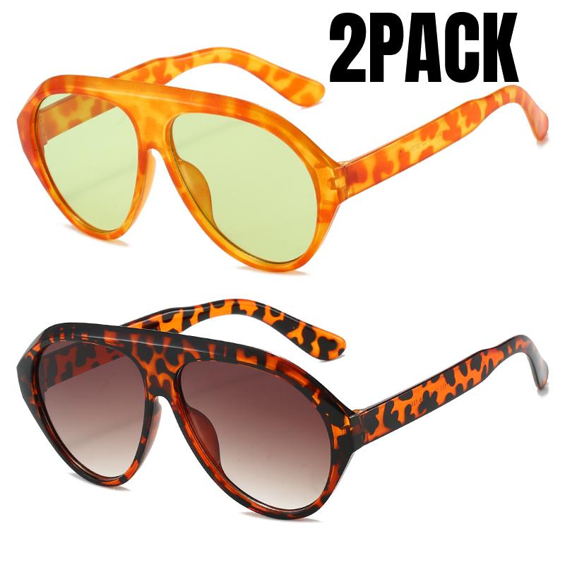 Luxury Designer Oversized Pilot Sunglasses Women Men Green Yellow Punk Big Frame Trend Shades UV400