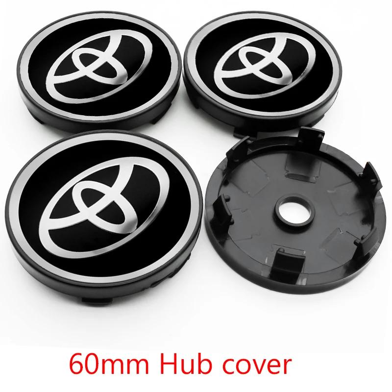 4Pcs 56mm 57mm 60mm 62mm Car Wheel Center Hub Cap Stickers Accessory For Toyota Rav4 Yaris Avensis Corolla Camry crown Rim Cover