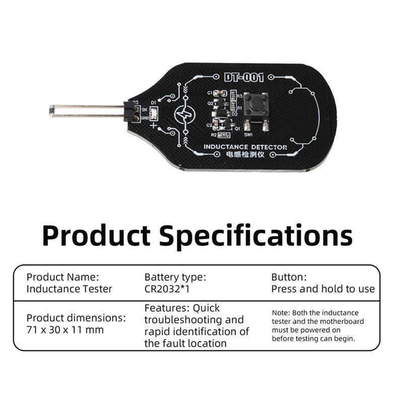 A25F-DT-001 Inductance Tester Detector With Button Battery Power-Portable PCB Inductance Meter