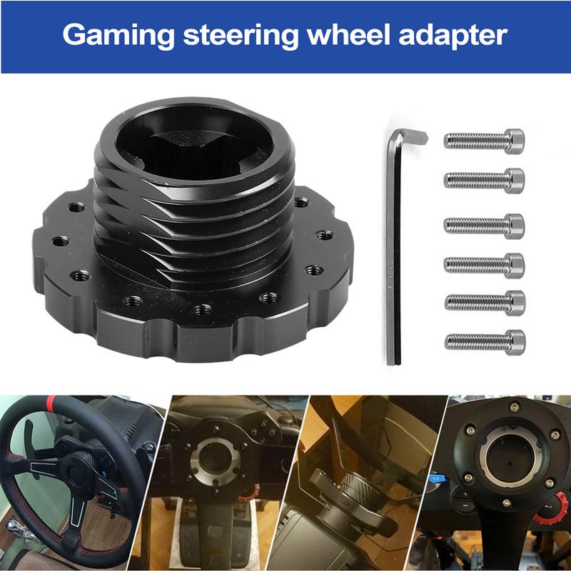 Aluminum Game Steering Wheel Adapter Connection Forthrustmaster TX T300 T500 TS Red Or Black Quick Release Steering Wheel Hub