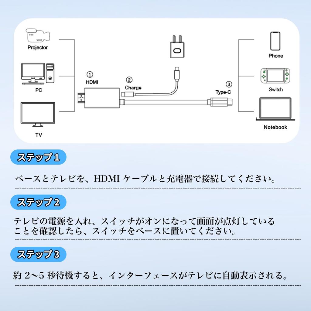 Für Für Switch 2 TV-Verbindung Direkt TV zu HDMI Kein Kompaktadapter und [Neu 2025] Dock, Ausgang, 4K@60Hz, Ausgang, Multifunktions-Dock, Typ-C