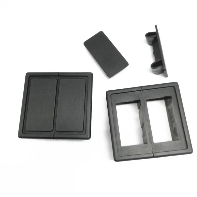 6Pcs Black ABS Rectangular Rocker Switches Panel Blank Snap in Hole Plug Cover Bracket Filler for Standard Switches