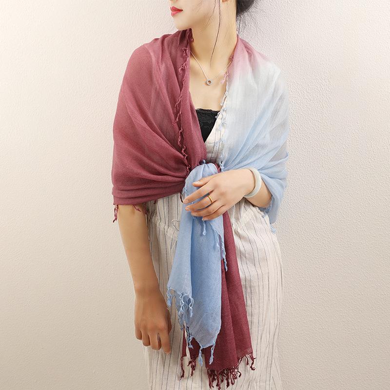 

300 cashmere water-soluble ring cashmere shawl thin large size gradual change women s scarf Inner Mongolia
