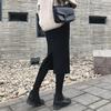 High-Waisted Knit Bodycon Skirt for Autumn/Winter 2025 - European & American Style, Mid-Length with Slit.