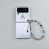 Ins 3d Relif Love Cartoon Bracelet Crystal Pc Hard Back Cover For Samsung Z Flip 4 3 5g Phone Case For Galaxy Flip3 Flip4 Capa