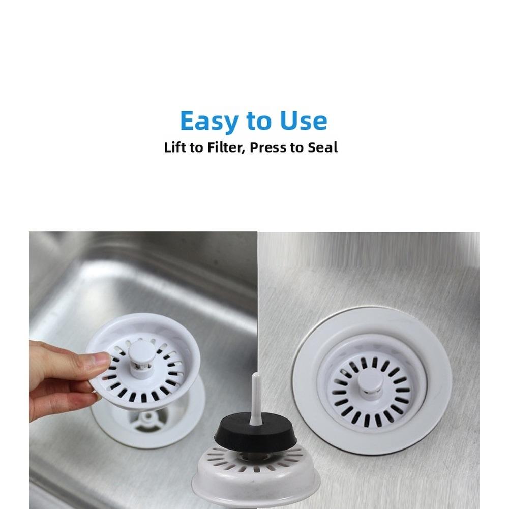 Sink Basket Strainer Drain Trap 114mm Diameter with Liftable Water Seal and Double Sealing Rings for 88 95mm Hole