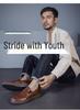 Autumn Men's Burnished Casual Slip-On Shoes - Breathable, Lightweight, Flat Board Shoes for Daily Wear
