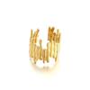 Personality Ring, Stainless Steel Vacuum Plated 18K Gold Starfish Shell Open Jewelry