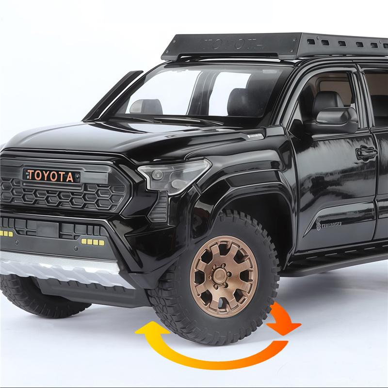 1/22 TOYOTA Tacoma Alloy Pickup Car Model Diecast Metal Off-Road Vehicles Car Model Simulation Sound and Light Children Toy Gift