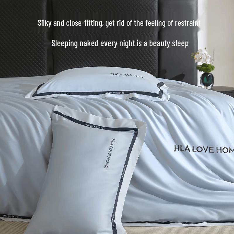 HLA Ice Silk Summer Quilt 4-Piece Bedding Set