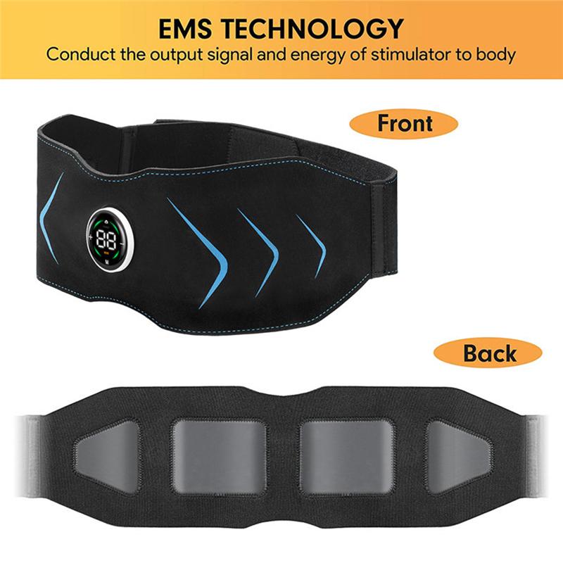 Smart Abdomen Muscle Stimulator EMS Electric Abdominal Body Slimming Belt Waist Band Abs Trainer Fitness Lose Weight Fat Burn