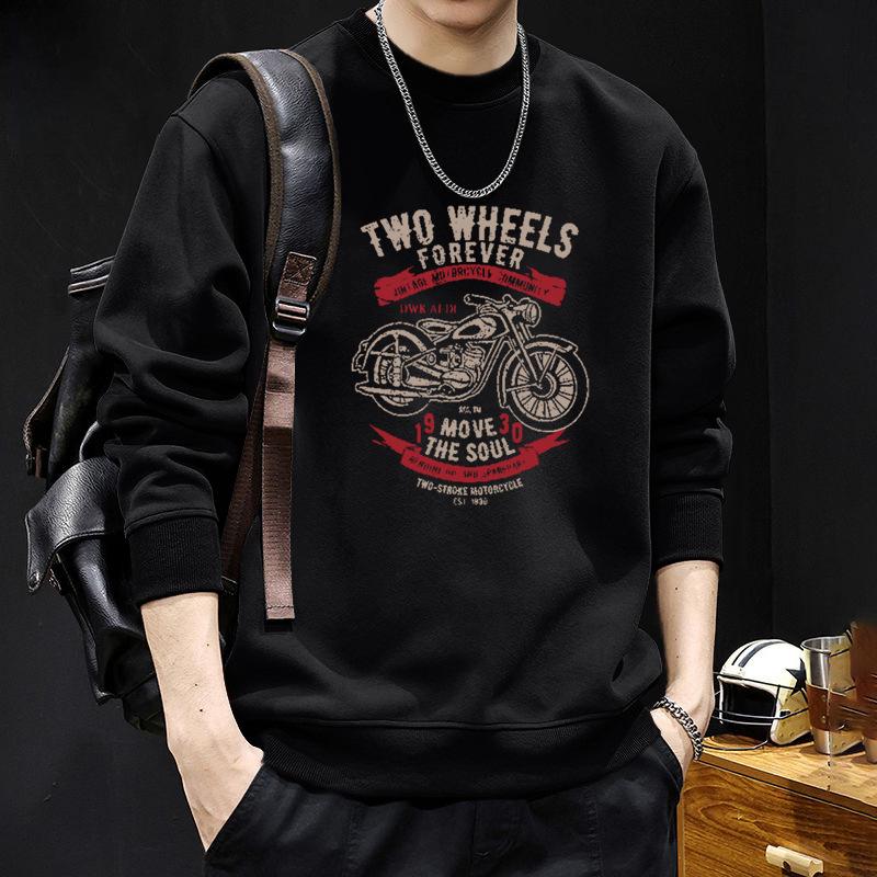 Herren Schweres Rundhals-Sweatshirt - Herbst/Winter Buchstabendruck Lässig Trendige Markenjacke