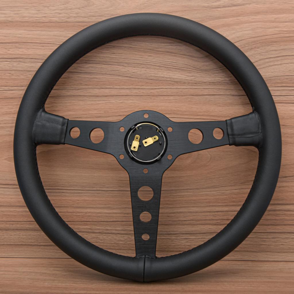 14Inch JDM Prototipo Black Edition Suede Leather Steering Wheel Sim Racing Sport Steering Wheel Auto Accessories