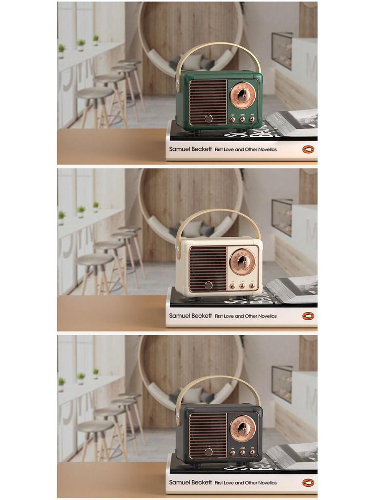 HM11 Retro Mini Bluetooth Speaker with Card Reader & FM Radio