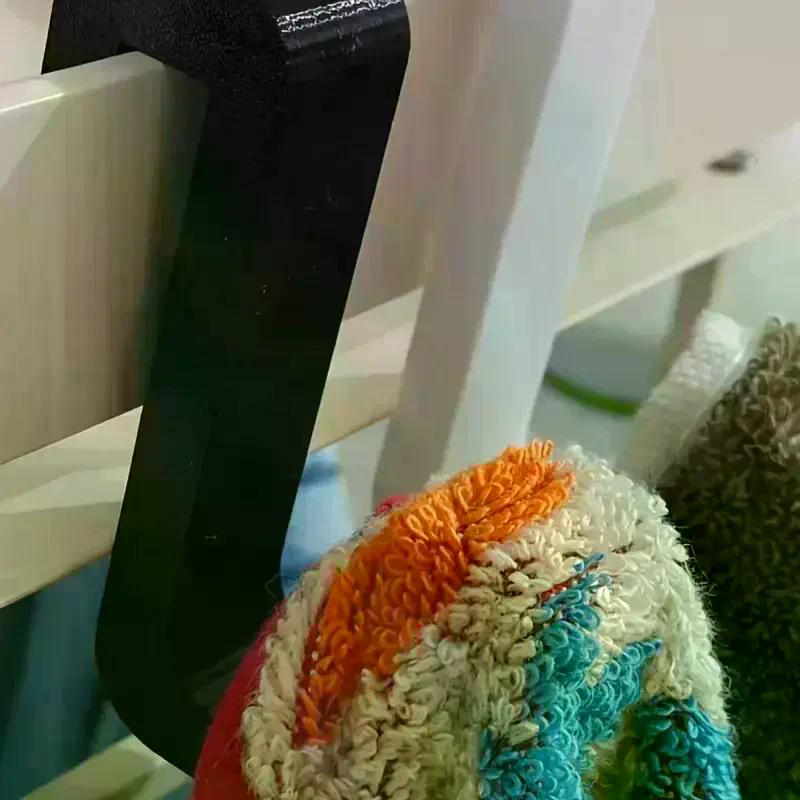 2pcs 3D Heavy-duty Shower Hook,suitable For 8mm Glass Doors - No Drilling Required,plastic Hook - Bathroom Storage Towel,towel