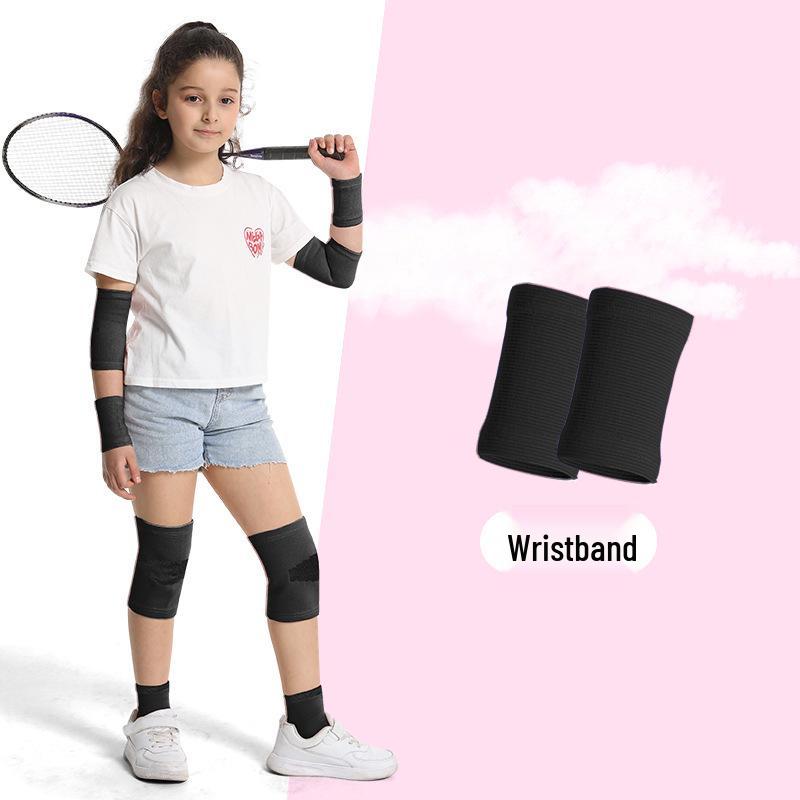 Colorful Protective Wristband Towel for Kids - Sweat Absorbing Sports Gear for Badminton, Basketball & Volleyball One Size (7*7) - One Pair